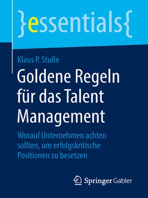 cover image of Goldene Regeln für das Talent Management